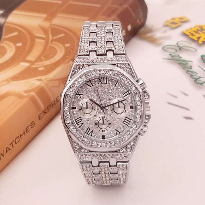 BW%20Smart%20Beauty%20Wisdom%20Fashion%20Bracelet%20Watch%20Imitation%20Three%20Eyes%20Set%20Full%20Diamond%20Silver%20Powder%208236%20-%20Image%204