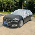 Car with cotton and thickened sun protection cover front windshield roof half car cover.