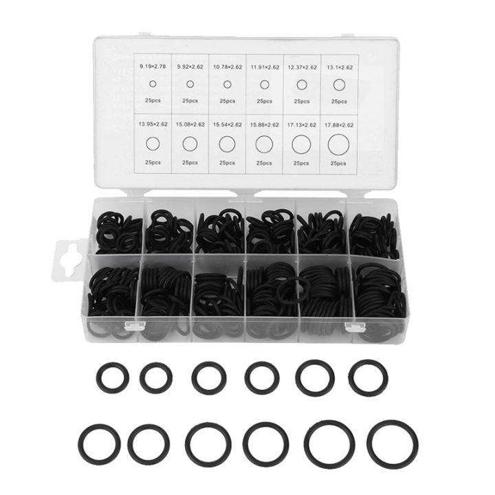 300PCS O-Ring Sealing Ring Washer Kit for Plumbers Garages Pumps O-Ring Classification Kit