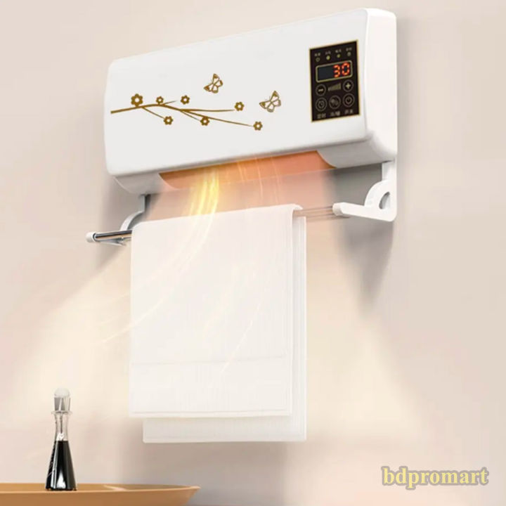 Room Heater Smart Wall Mounted Air Heater Electric Air Heater PTC Ceramic Fan with Remote Control For Household Office Living room Bedroom