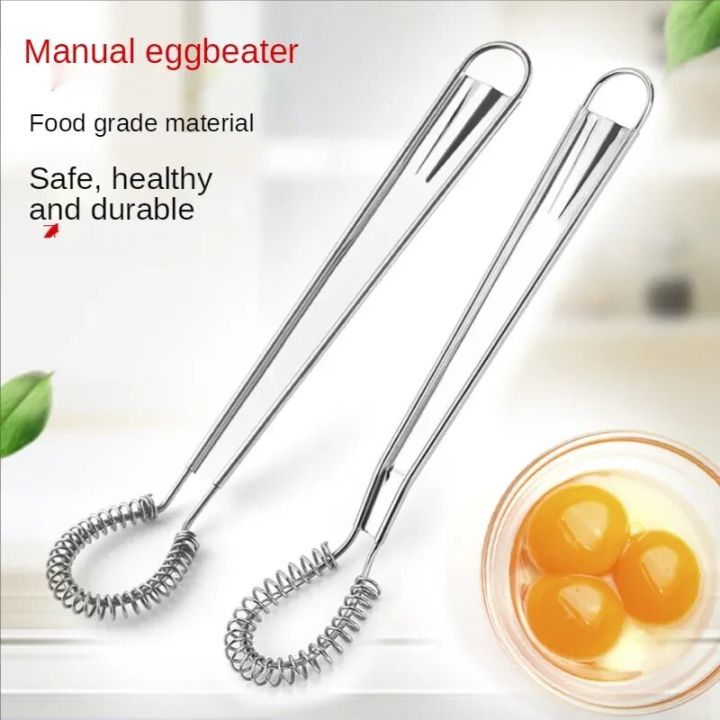【hot】 1 Piece 20Cm Stainless Steel Magic Hand Held Spring Whisk Mini Kitchen Eggs Sauces Mixer Kitchen Gadgets Cooking Accessories