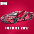 1:32 Alloy Car Toy Miniature Ford GT 2017 Racing Diecast Metal Vehicle Srtcar for Children Birthday Collection Christ Gifts. 