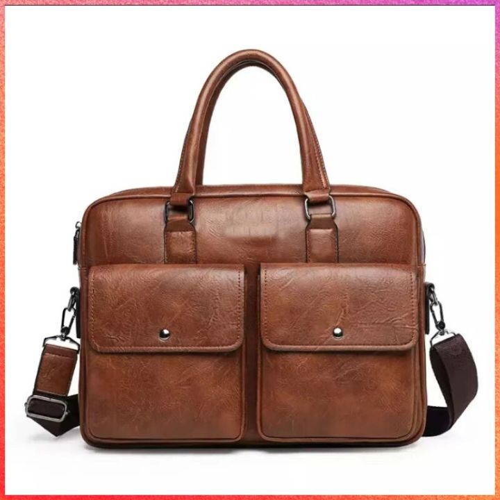 2023 Brown Briefcase Bag High Quality Business Famous Brand PU Leather ...