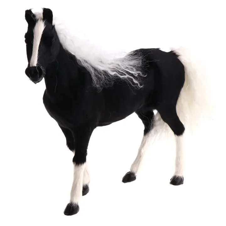 Lifelike%20Simulation%20Plush%20Stuffed%20Horse%20Animals%20Model%20Figure%20Plush%20Figures%20Soft%20Toy%20Home%20Decoration%20Black%20-%20Image%202
