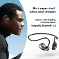Sanag A5X True Bone Conduction Earphone Open Ear Bluetooth Wireless Sport Headphones Waterproof Headset 3D Stereo Sound. 
