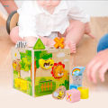 Shape Sorter Toy, Montessori Geometry Learning Intelligence Box, for Kids Toddlers.