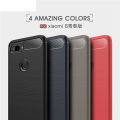 Soft Silicone TPU Phone Case Carbon Fiber Texture Brushed Phone Casing For Xiaomi CC9E/A3 & Redmi Note8.