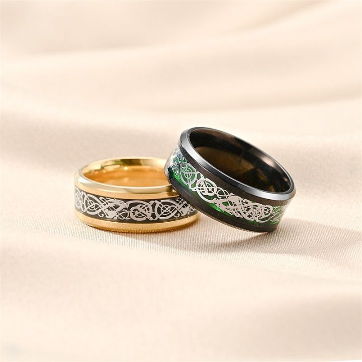 Wholesale%20Man%20Ring%20Carbon%20Fiber%20Black%20Dragon%20Inlay%20Comfort%20Fit%20Stainless%20steel%20Rings%20for%20Men%20Wedding%20Band%20Ring%20-%20Image%205