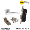 Yale Tubular DoorDoor hardware & locks Lever Handle Set YTL702 SS. 