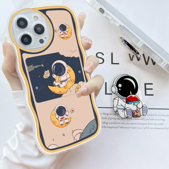 AMORVOR%20for%20Infinix%20Note%2030%204G%205G%20Back%20Cover%20With%20Free%20Holder%20Astronaut%20Soft%20Wavy%20Phone%20Case%20Camera%20Protection%20Transparent%20TPU%20Soft%20Cover%20-%20Image%204