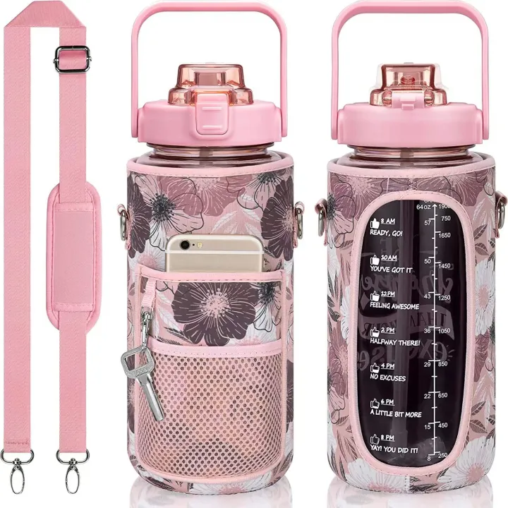 2L/64OZ%20Water%20Bottle%20Set%20Large%20Capacity%20Motivational%20Water%20Bottles%20with%20Straw%20and%20Sleeve%20Outdoor%20Sport%20Drinkware%20Gift%20-%20Image%202