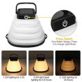IP65 Portable Lantern Collapsible Camping Light Solar Tent Lighting Outdoor USB Rechargeable Light Waterproof LED Fishing Lamp. 