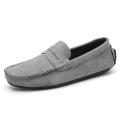 Men Casual Shoes Luxury Brand Mens Suede Loafers Moccasins Breathable Slip on Black Rubber Non-slip Driving Shoes Size 45 BunnyGarden.
