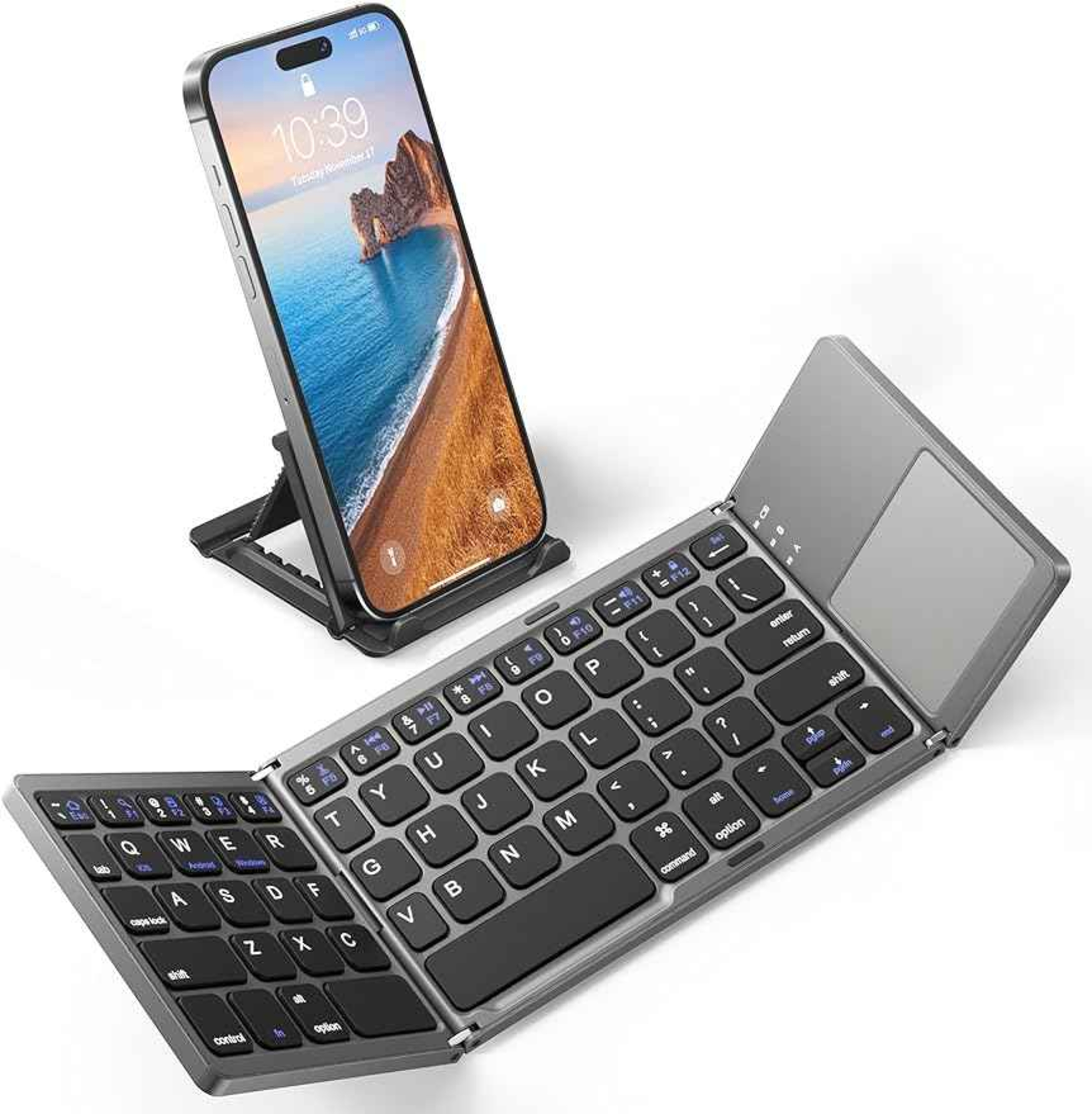 B033 Portable Bluetooth Folding Keyboard with Touchpad