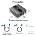 Analog to Digital Audio Converter RCA to Optical with Optical Cable Audio Digital Toslink and Coaxial Audio Adapter. 