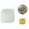 Sandwich Toast Bento Box Microwavable Dinnerware Reusable Silicone Lunch Box. 
