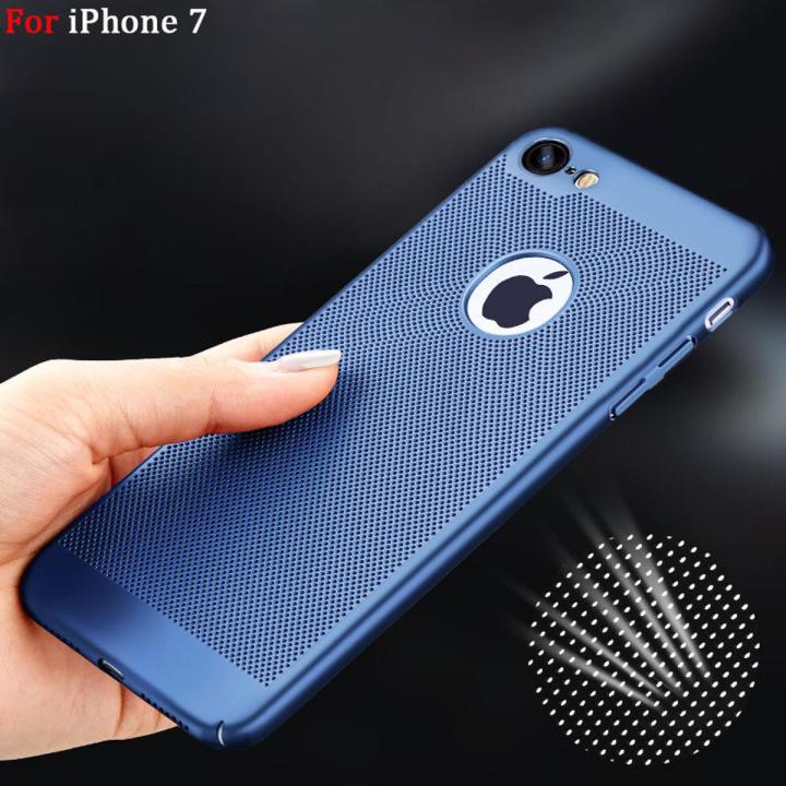 Ultra Thin Heat Dissipation Phone Case For iPhone 7 Hollow Breathable Shell Micro Matte Hard PC Phone Casing Super Slim Back Cover