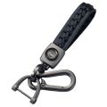 [NEW] black Boutique Soft Sheepskin Fashion Leather Metal Car Logo Keychain Key Fob for Volvo. 