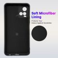 Vivo Y21T/Y21s/Y21/Y33s , Slim Fit Silky And Soft Touch Finish Silicone Matte Finish TPU - Black (With Logo).