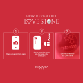 Mikana Valentines Love Stone 18k Gold Plated Projector Pendant Necklace Collection Accessories For Women fashion korean free shipping sale japanese lovestone gift box.