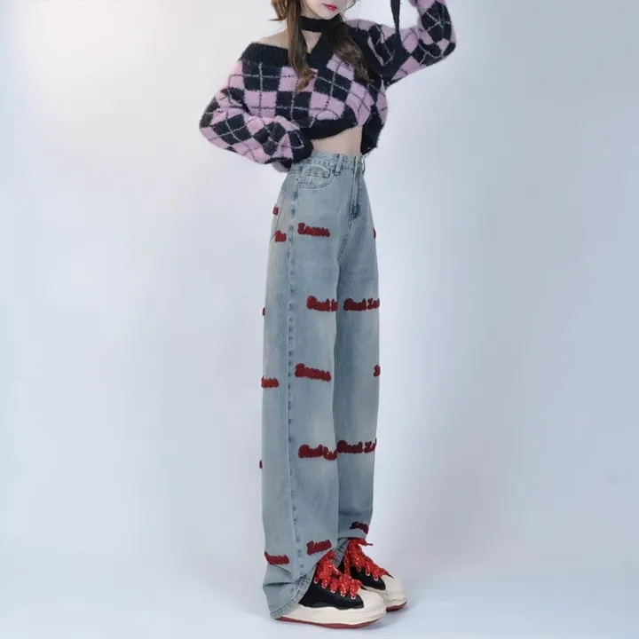 Embroidered%20straight-leg%20jeans%20women's%20summer%20and%20autumn%202024%20new%20plus-size%20pear-shaped%20figure%20shows%20thin%20high-waisted%20loose%20wide-leg%20pants%20-%20Image%205