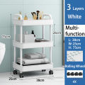 3-5 Tiers Trolley Organizer Auxiliary Cart With Wheels Shelf Kitchen Furniture Cabinet Storage Rack Drawers Bathroom Mobile Cart.