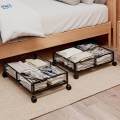 under Bed Storage Containers, under Bed Rolling Storage under Bed Metal Bedroom Large Storage Organizer for Book, Bedding Blanket Clothes, Toys. 