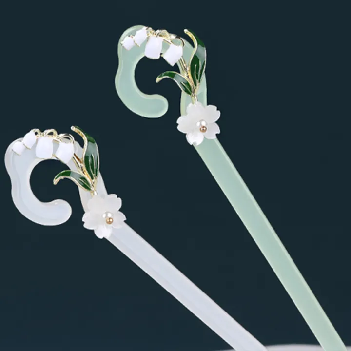 Super%20Immortal%20Acetic%20Acid%20Curly%20Hair%20Clasp%20Flower%20Hairpin%20Cheongsam%20Hanfu%20Simple%20Antique%20Style%20Headwear%20-%20Image%202