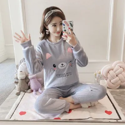 Spring%20Winter%20Warm%20Female%20Pyjamas%20Sets%20Thick%20Coral%20Velvet%20Long%20Sleeve%20Cartoon%20Sleepwear%20Thin%20Women%20Pajamas%20Set%20Girl%20-%20Image%205