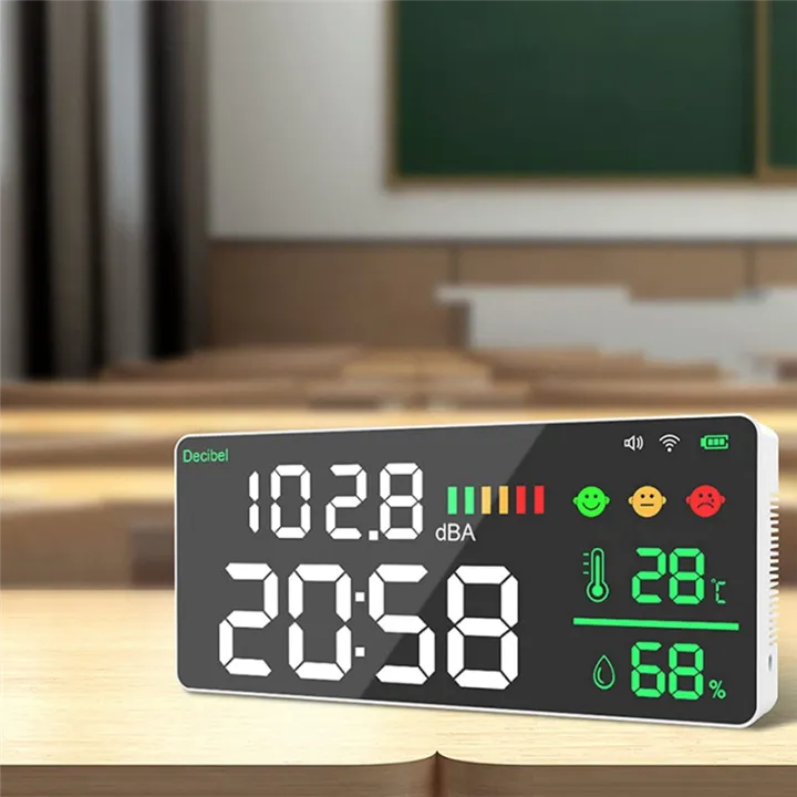 4-In-1 Decibel Meter Sound Decibel Meter WiFi Wall Mounted Sound Level ...