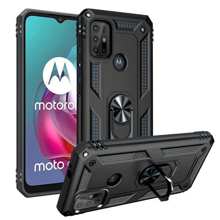 Vantime%20for%20Motorola%20Moto%20G30%20Hard%20Case%20Hybrid%20Cover%20Stand%20Holder%20Casing%20-%20Image%202