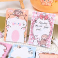 80Pcs/Book Cartoon Paper Sticky Notes Creative Notepad Memo Pads Office School Stationery Adhesive Stickers for Students.