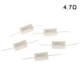 5W Ceramic Cement Resistor 5 Pcs In A Pack 0.1R 0.5 2 3 4.7 10 20 50 100 6.8k Ohm 5% Ceramic Resistor. 