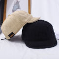 [ New ] Short-Brimmed Hat Men's Summer Retro Drawstring Baseball Cap American Soft Top Washed Distressed Tooling Short Brim Peaked Cap. 