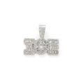 Source manufacturer letter ICE full diamond pendant European and American personality fancy, ancient men's buckle necklace, clothing tide accessories. 