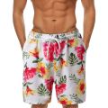 2022 New Fashion Men Casual Short Pant Wide Printed Beach Casual Men Short Trouser Shorts Pants Loose Tether Pocket Board Shorts. 