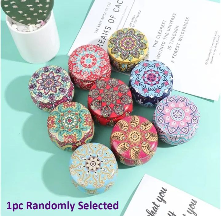 Designer%20Candy%20Box%201pc%20Drum-shaped%20Empty%20Mandala%20Designer%20Box%20Home%20Decor%20Party%20Supply%20Tea%20Pot%20Tin%20Box%20-%20Image%205