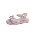 Girls' Sandals 2024 Summer New Soft Sole Anti slip Flat Beach Shoes, Big Kids Fashion Princess Shoes. 