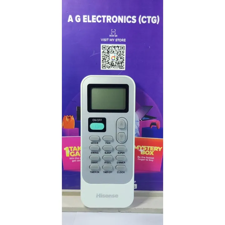 Hisense এয়ার-কন্ডিশন রিমোট কন্ট্রোল। | Daraz.com.bd