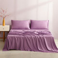 Luxury Silk Microfiber Rose Sheet Set two pcs pillow cover and one Flat sheet Fitted Sheet Bedding Set. 