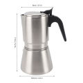 High quality 12 cup 304 stainless steel pot type portable coffee machine stove type coffee machine pot type coffee brewing machi.