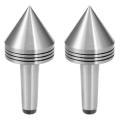 2Pcs Lathe Milling Center MT2 High Accuracy Live Revolving Center Medium Lathe Machine Tool Accessory for CNC Cutter.