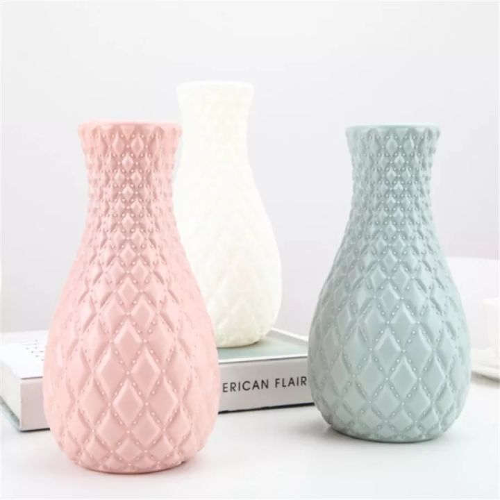 fake plastic flower vase pot home decoration (1psc)