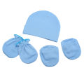 Baby Hat Gloves Socks Set Soft Cotton Newborn Baby Accessories (Color as per stock). 