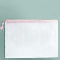 Zip File Bag File Bag Thickened Zipper Bag Stationery Document Bag A4 Transparent File Bag Waterproof Zip File Bag. 