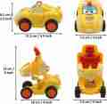 Catron Cartoon Transformation Mini Racing Friction Toy Racing Transforming Car to Robot multicolor. 