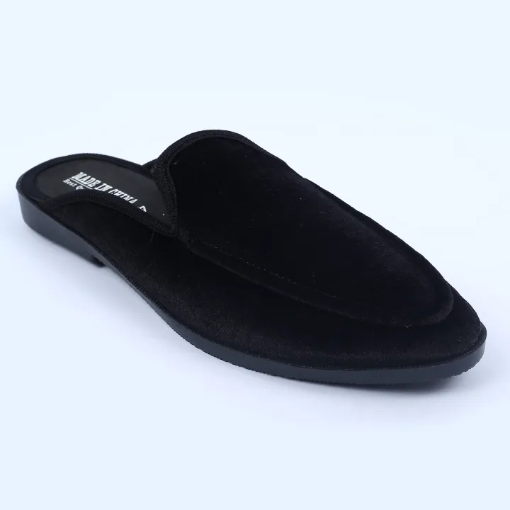MARVEL%20FASHIONS%20NEW%20Fashionable%20Velvet%20Half%20Shoe%20For%20Men%20Black%20-%20Image%206