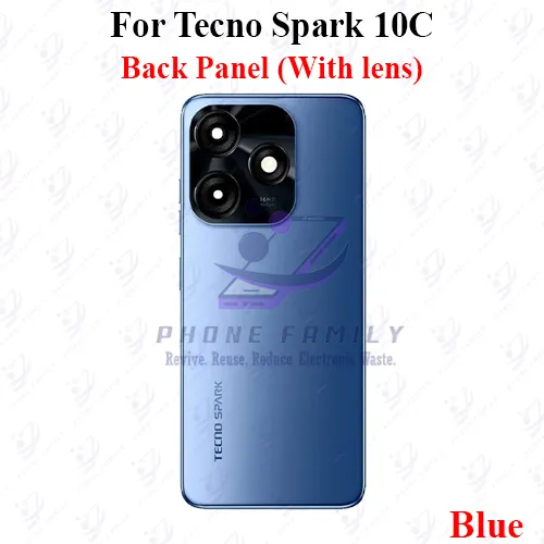For%20Tecno%20Spark%2010C%20Back%20Panel/Backshell/%20Casing%20+%20Camera%20Lens%20+%20Side%20Button%20%20With%20Logo-All%20Colors%20Available%20-%20Image%203