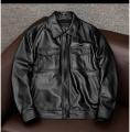 Wholesales.100% Genuine Leather jacket.Classic casual black Men cowhide clothes.quality plus size leather coat.Father's gift. 