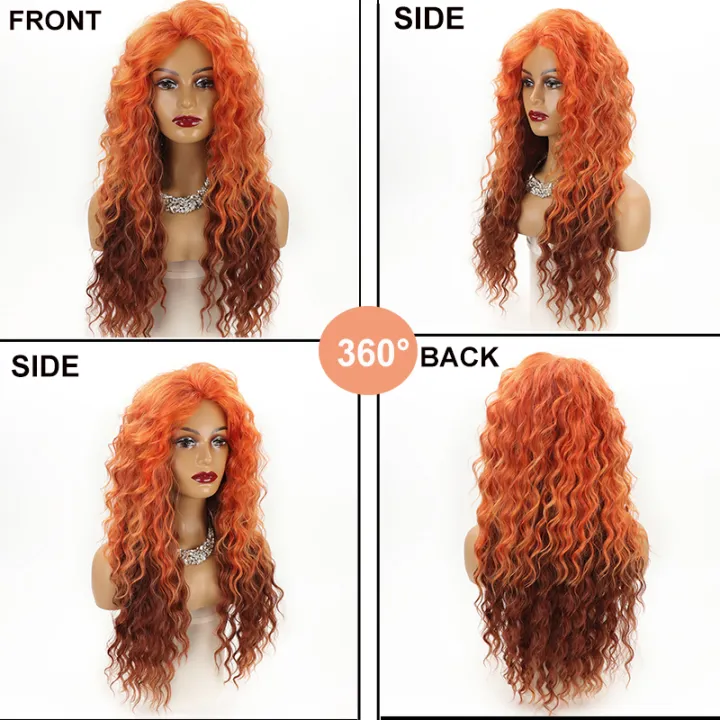 Long%20Fluffy%20Curly%20Wig%20for%20Women%20Ombre%20Orange%20Ginger%20Natural%20Wavy%20Hair%20Wig%20Ash%20Blonde%20Synthetic%20Loose%20Deep%20Wave%20Wig%20Cosplay%20-%20Image%202